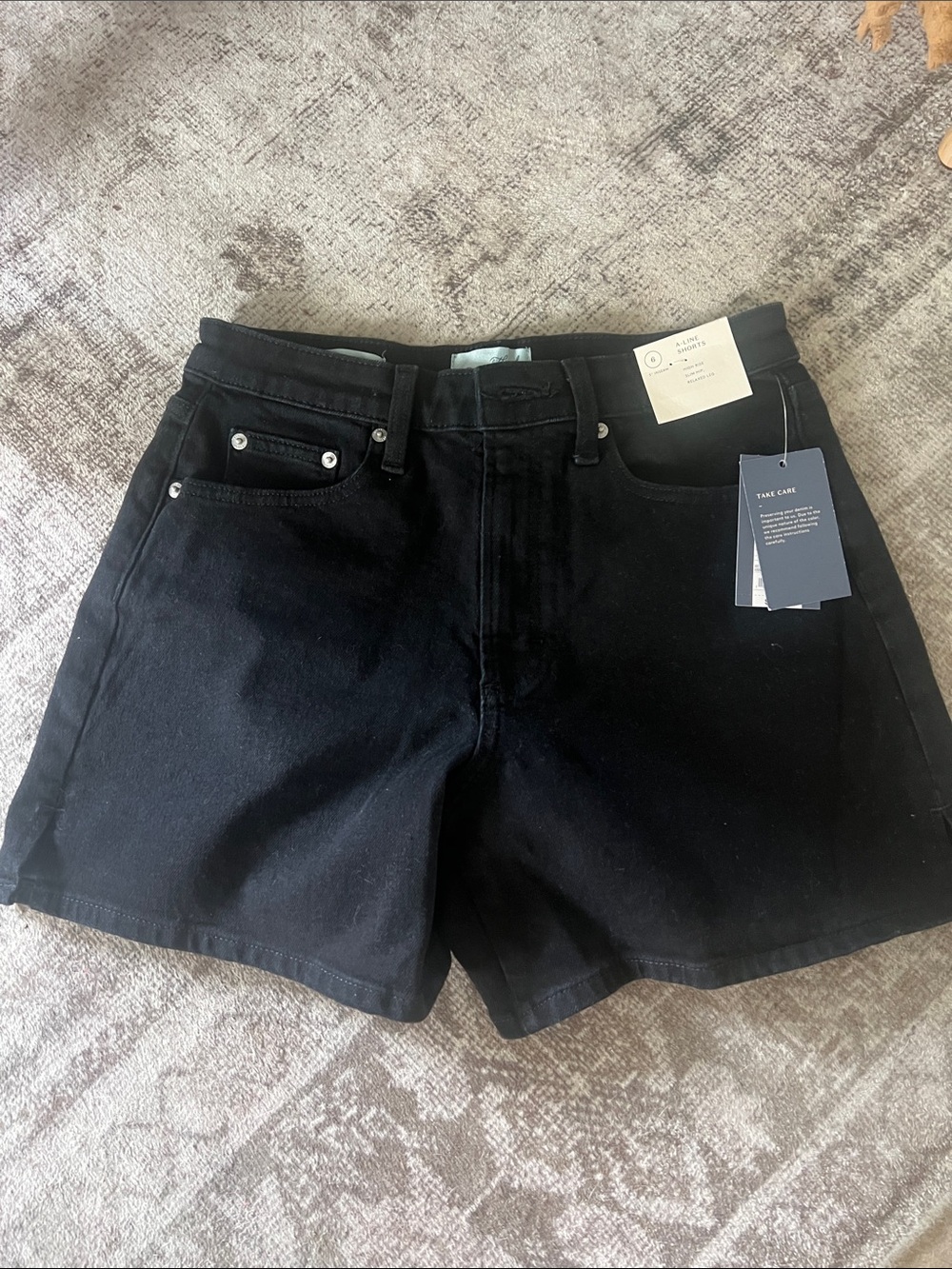 Universal Thread Black Denim High-Rise Shorts